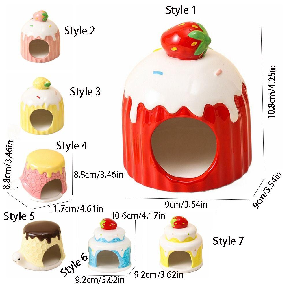 Ceramic Pet Small House Cooling Hamster Bed Hamster Landscaping Supplies Hamster Nest  Bird