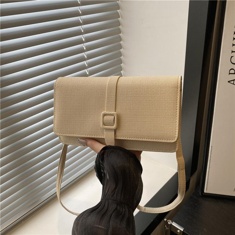 

Simple solid color casual versatile casual daily practical shoulder messenger bag temperament small square bag women s bag бежевий