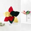 3pcs Christmas Decorative Felt Fabric Flower 30*20cm Vibrant Christmas Tree Decor Artificial Poinsettia Flowers Holiday Decor