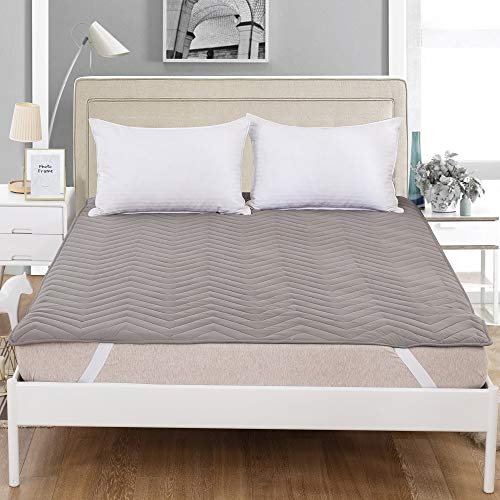King Size Bed Pad, Comfortable for All Seasons, Anti-mite, Antibacterial, Odor Resistant, Sweat-Wicking, Quick-Drying, Washable, Hotel-Quality, with E