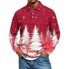 Men's Casual Style Solid Color Loose  Shirt Long-sleeved Top