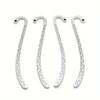 10pcs Metal Bookmark Hairpin Hook Antique Vintage Silvery Carving Hook Bookmark with Ring Metal Bookmark Embossed Bookmark