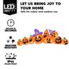 Joyfy 12.5 FT Halloween Inflatable Long Pumpkin with Witch Hat Decorations Inflatables with Build-in LEDs for Halloween Decor
