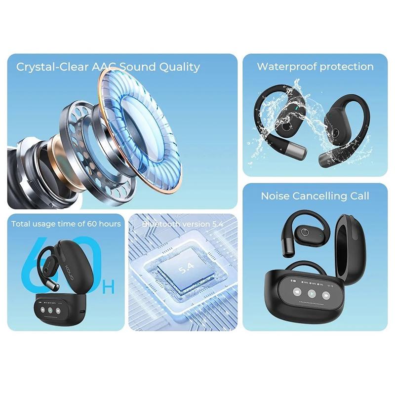 Wireless Smart Earphones Lifetime Free Face To Face Call 164 Language Translate Wireless Bluetooth 5.4 Business Earbuds