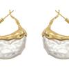 1 Pair Women Earrings Imitation Pearls Inlaid Drop Earrings with Ear Loop Daily Wear Party Dance Jewelry Gift
