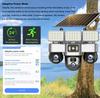 3-Lens Solar Camera, Outdoor Surveillance, WiFi, Floodlight Night Vision, Security Audio Camera, 16000mAh Battery CCTV
