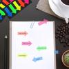 NUOBESTY 10Sets of Neon Page Marker Arrow Stickers Colored Index Tabs Flags Bookmarks Sticky Notes for Home Office Students