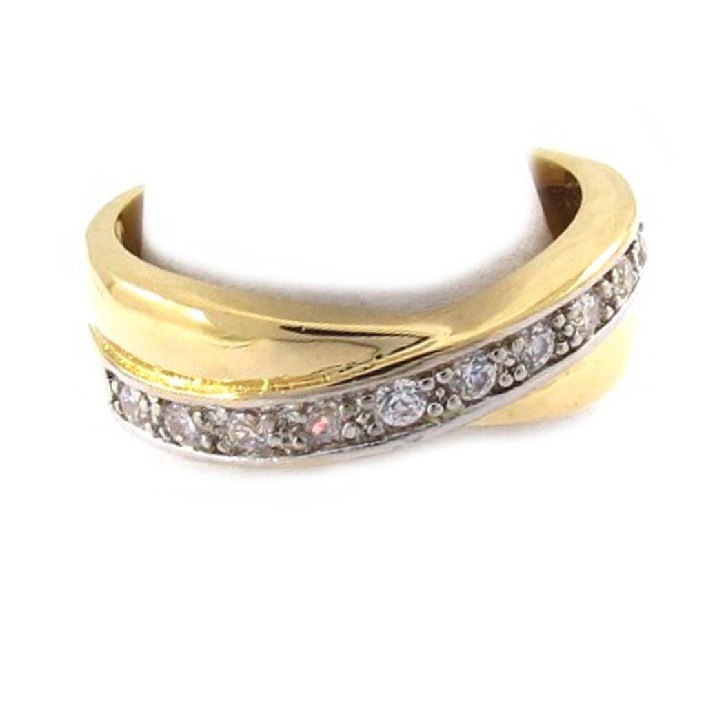 Inel alb placat cu aur „Goddess”.