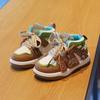 Children's Sports Shoes 2025 Spring and Autumn Boys' Casual Board Shoes High-top Trend Girls' Net Red Shoes Soft-soled Baby Shoes