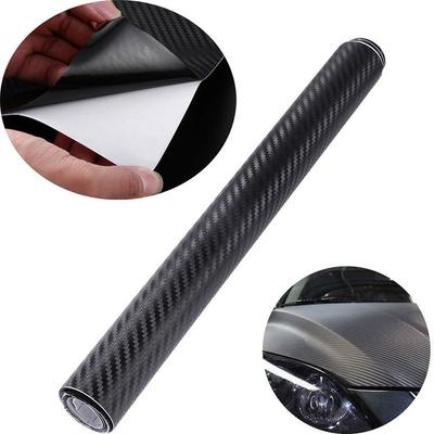 5/10cm DIY 3D Black Carbon Fiber Vinyl Car Wrap Sheet Roll Film Sticker Decal Door Sill Anti-Scratch Protector Tape Film