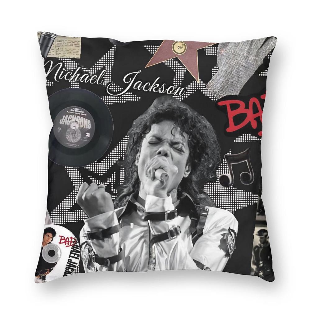 Mj Michael Jackson Pillowcase Printing Polyester Cushion Cover Decorative Pillow Case Cover Seat Square 40X40Cm