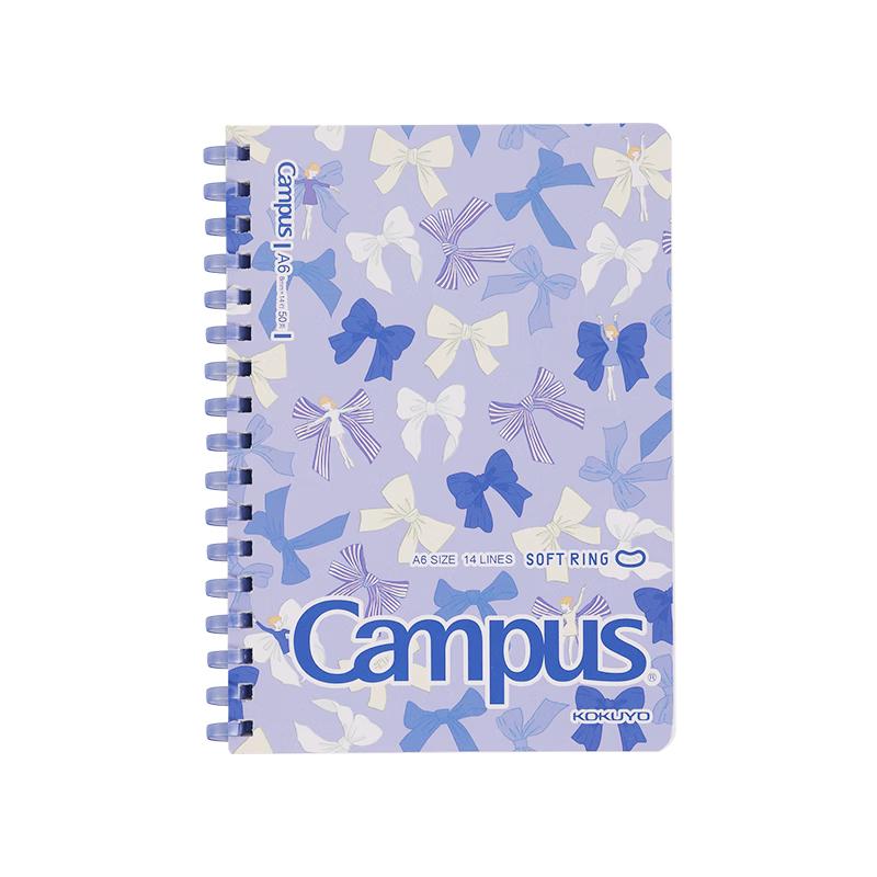 KOKUYO A6 Dotted Soft Coil Notebook небесно-голубой