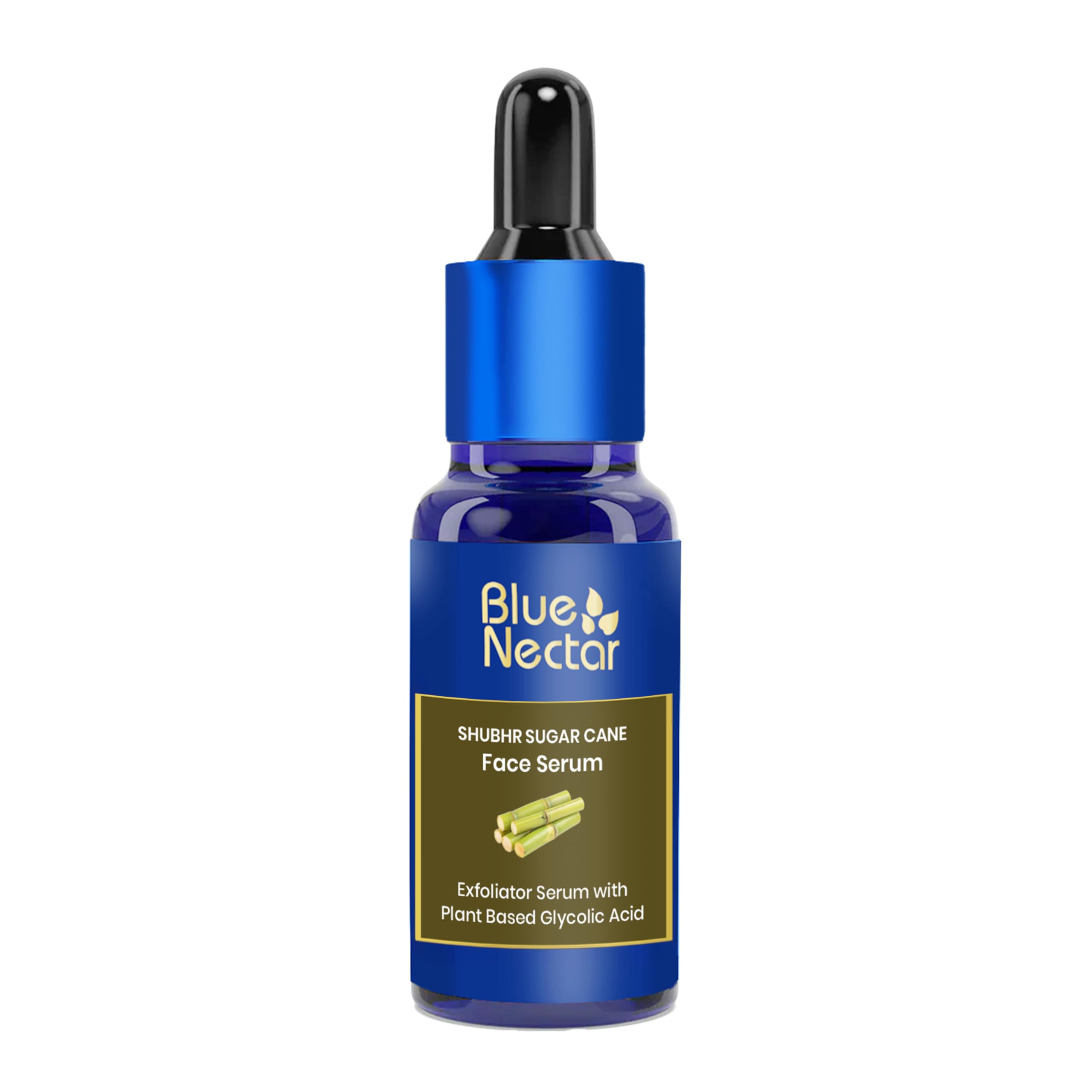 Blue Nectar AHA Face Serum with Plant-Based Glycolic Acid from Sugarcane for Deep Exfoliation | AHA Peeling Solution & Exfoliating Face Serum for W