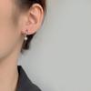 925 Silver CZ Star Moon Asymmetric Hoop Earrings for Women Gold Silver Stars Moon Circle Earrings Party Jewelry Gifts