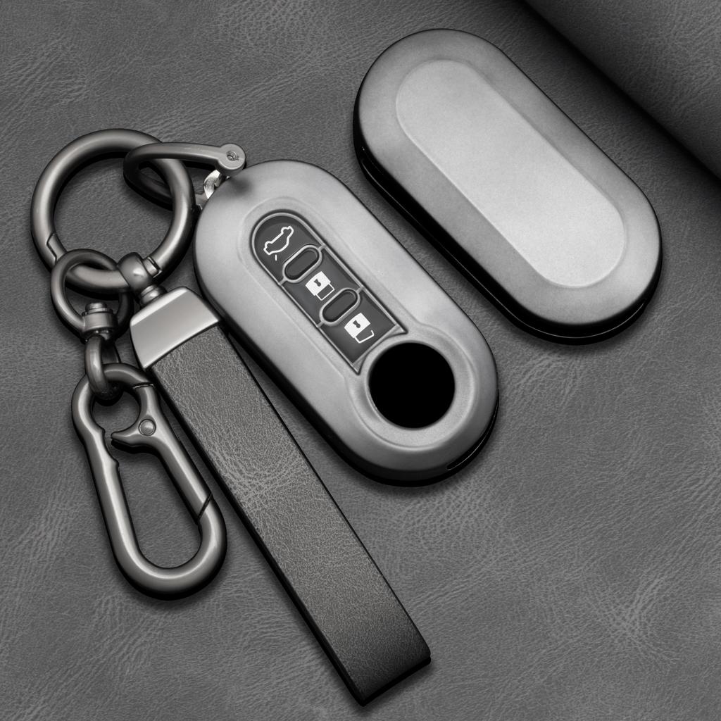 Tpu Car Key Case Cover For Fiat Ducato 500 500L Panda Grande Punto Lancia Musa Auto Shell Fob Car Keychain Accessories