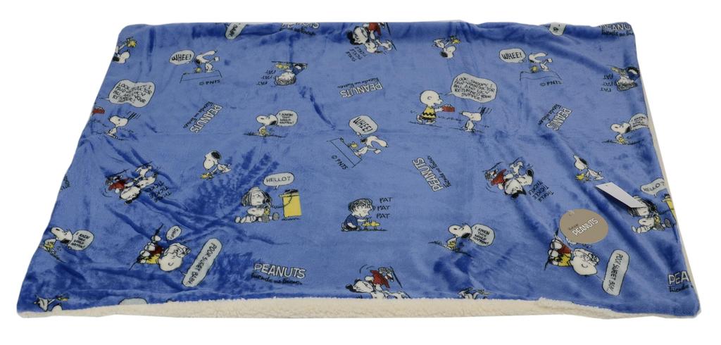 Friends Hill Peanuts Friends Warm Cross with Boa Blue YW-191-39