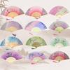 Folding Fan for Women and Men Japanese Traditional Summer Fireworks New Present and Flower [Joyasslly] - Lightweight, Handheld, Bamboo, Style,