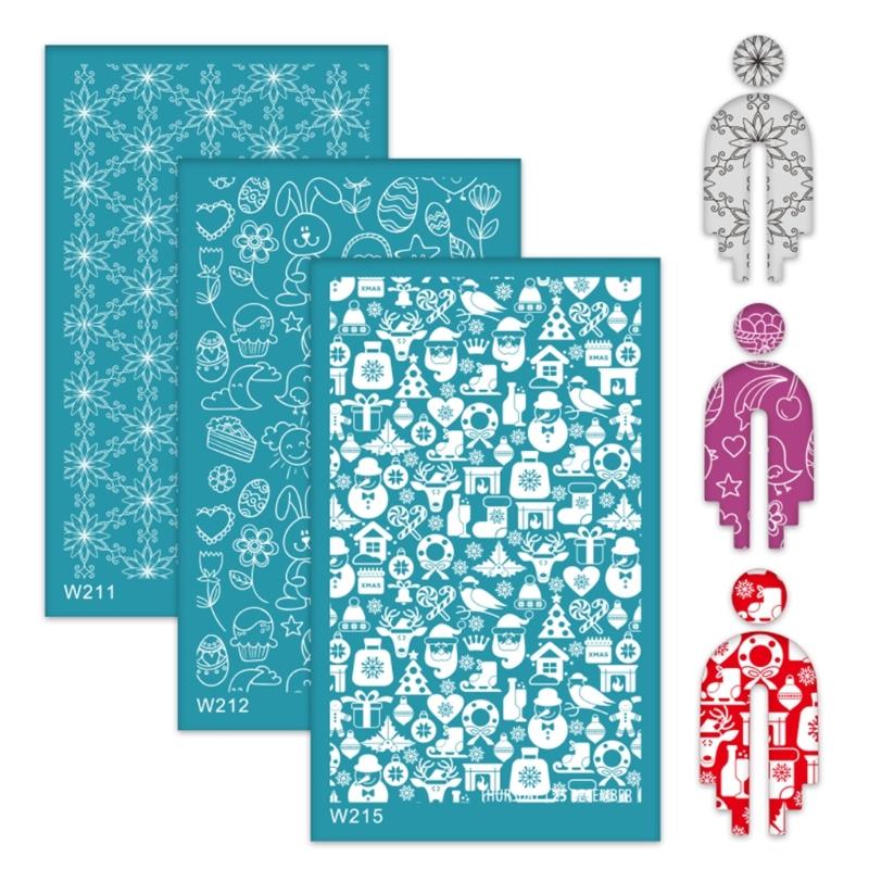 Reusable Silk Screen Stencils for Clay Jewelry Earrings, Texture Sheets for Clay