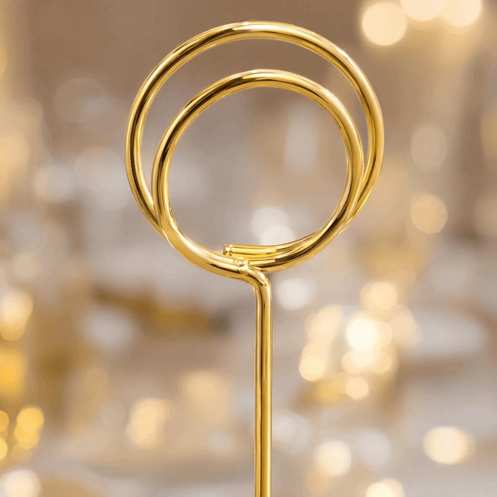 10pcs Golden Gold Plating Wedding Place Card Holder  Dining Table Menu Placement