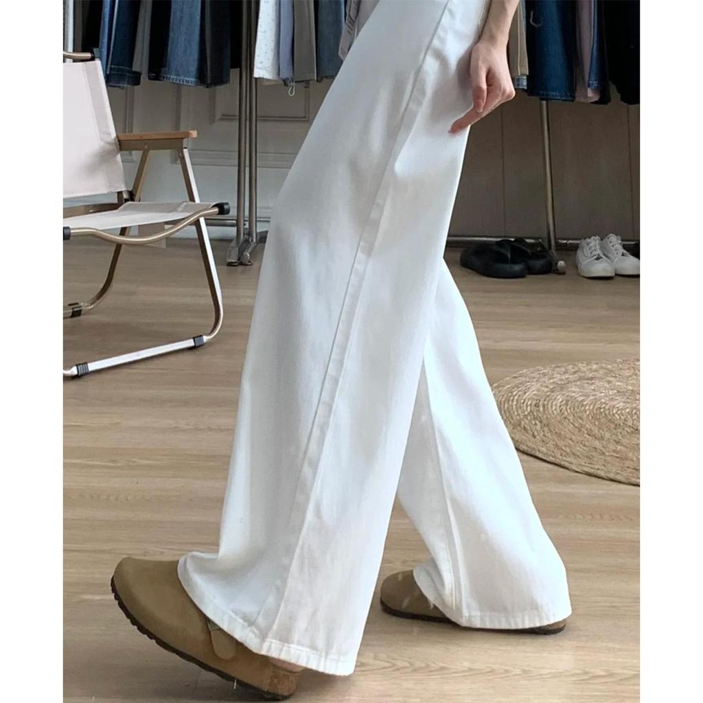 New Plus Size Black Wide Leg High Waist Jeans for Women - Slimming, Loose Drapey Fit, Autumn Wear