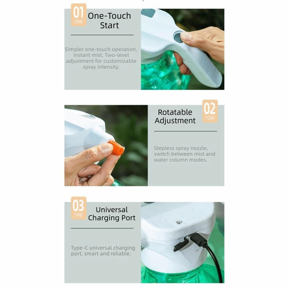 3L Electric Spray Bottle Adjustable Nozzle Garden Sprayer Electric Watering Kettle  Cleaning