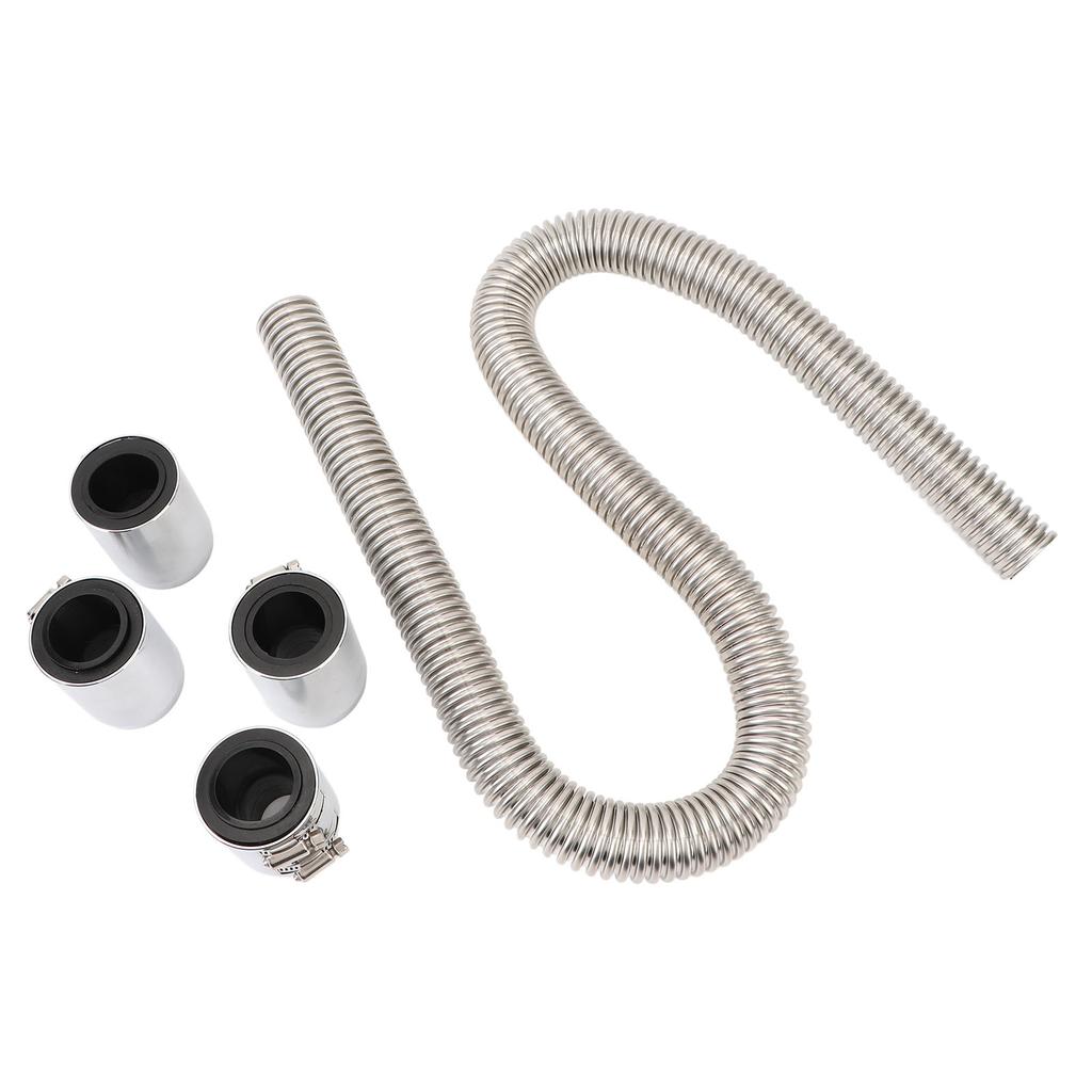 48inch Flexible Coolant Water Hose Kit Heat Resistant Stainless Steel Heat Dissipation Hose Set with 4