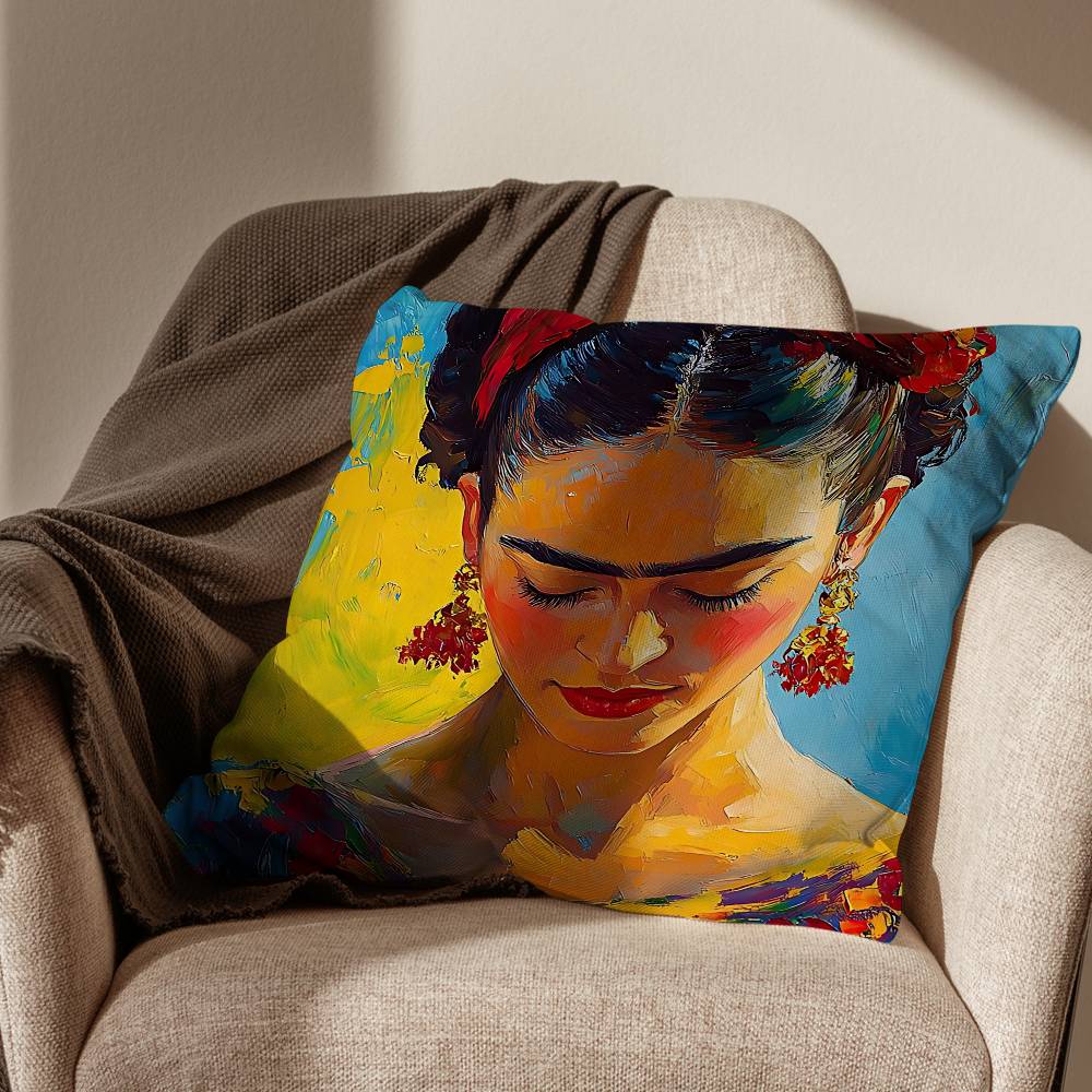 

Printed Art Frida Kahlo pillow cover living room sofa cushion cover bedroom room bed pillow cover home decoration 30x30cm