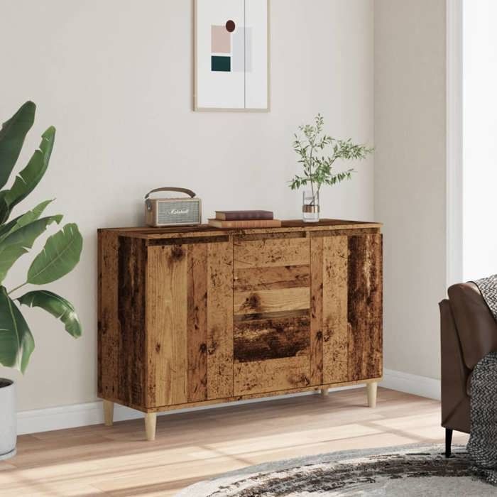 VidaXL Buffet vieux bois 102x35x70 cm bois d'ingénierie 856484