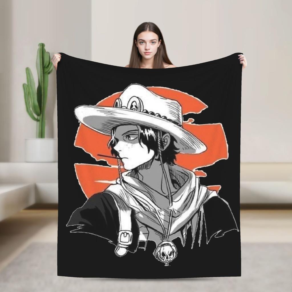 Katakuri Figure Flannel Blankets Monkey D Luffy Awesome Throw Blankets for Bed Sofa Couch 125*100cm Bedspread