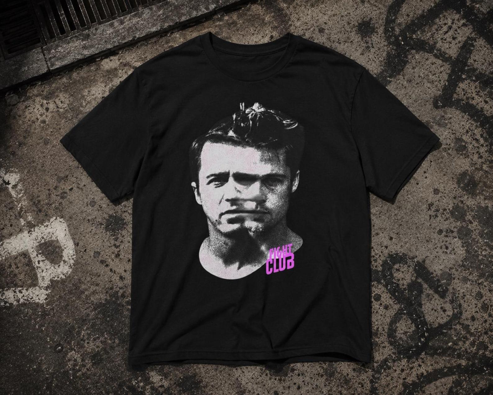 Fight Club Graphic Tee, Y2K Movie Shirt, Vintage Streetwear Tee, Oversized Black Graphic Tshirt, Grunge Aesthetic Tee L