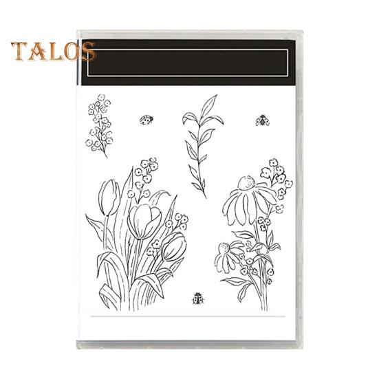 Stamps And Dies Set Reusable Silicone Stamp Carbon Steel Dies Flower Plants Animal Pattern Stamps Set for Greeting Card Making DIY Festivals Album