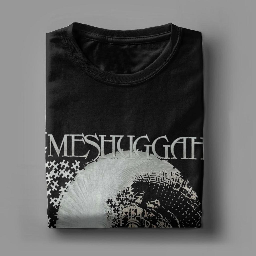Meshuggah Herren T-Shirt Hipster T-Shirt Kurzarm Rundhals T-Shirt Reine Baumwolle Partykleidung