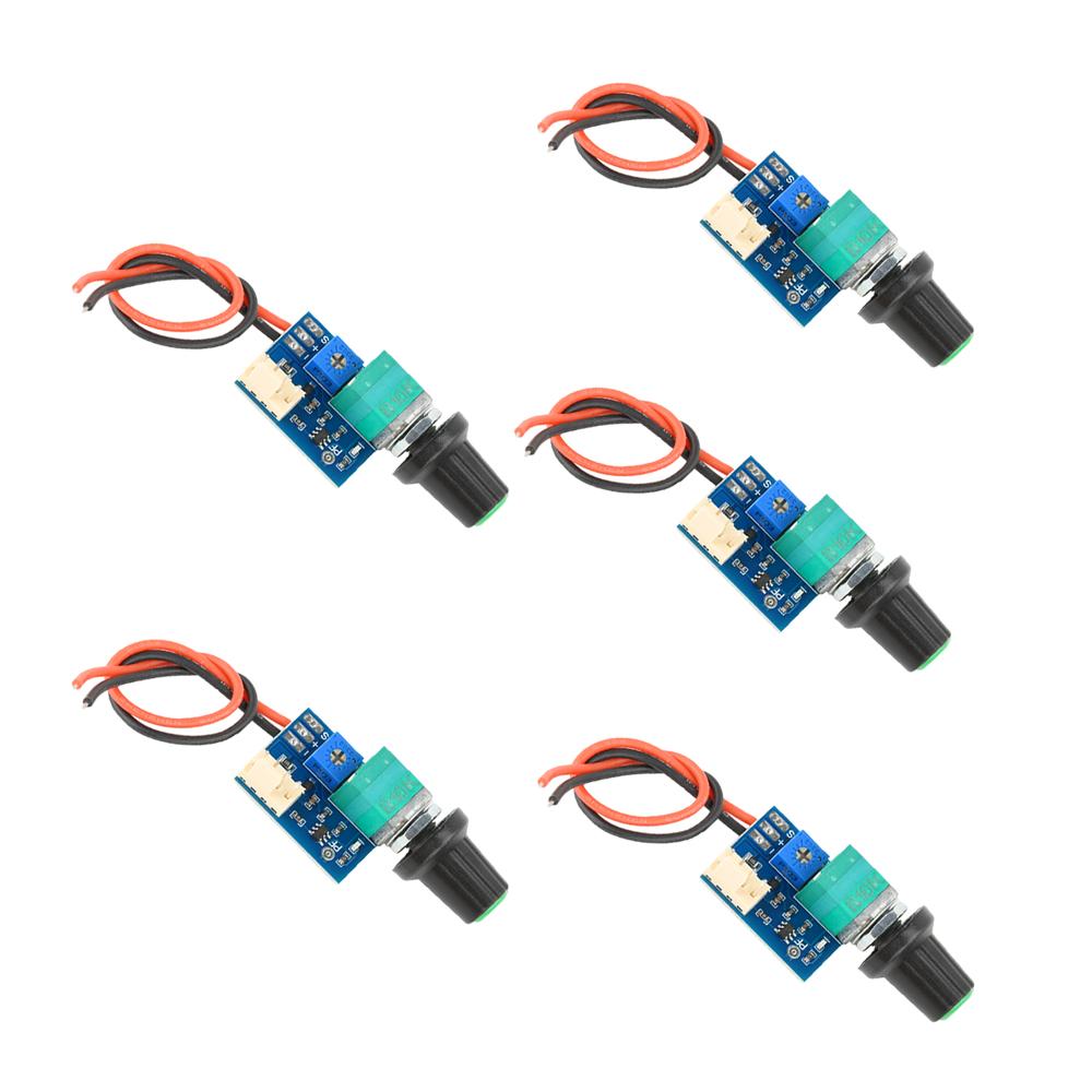 Contrôleur de vitesse de ventilateur 2-3 fils DC5-12V Carte contrôleur de vitesse de ventilateur PWM 4 fils avec bouton interrupteur Régulation de la vitesse du ventilateur