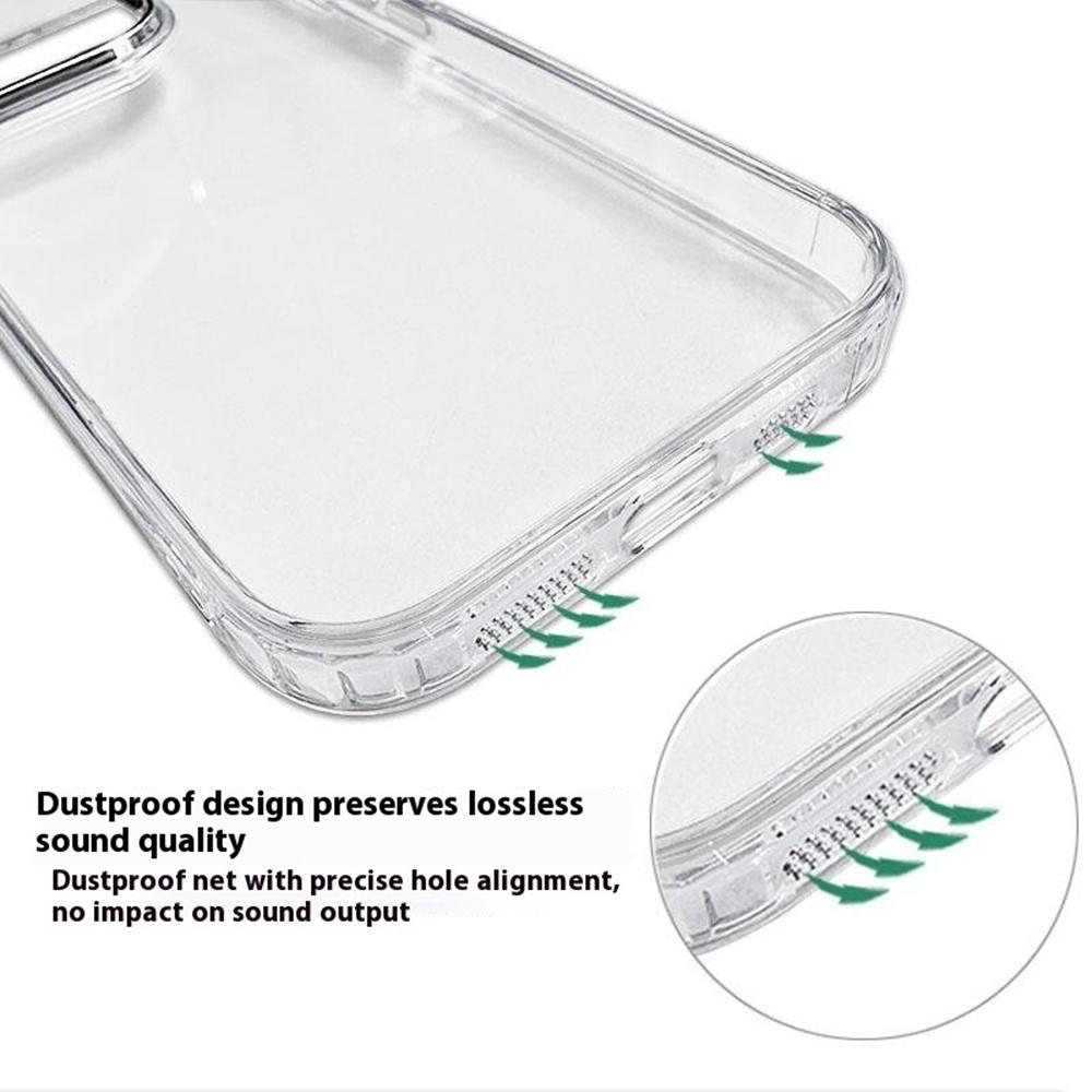 Für iPhone 16 Pro Max Hülle TPU+PC Handyhülle Galvanisierter Objektivrahmen