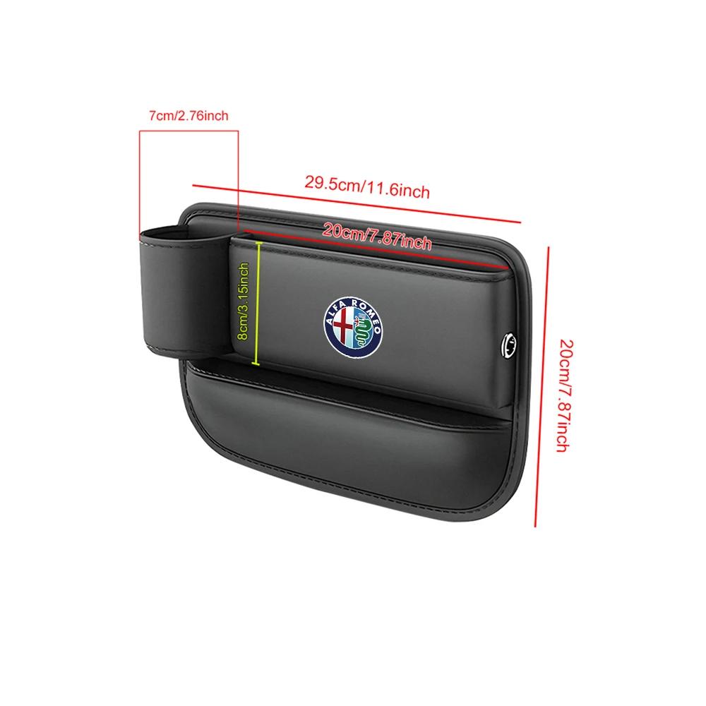 Car Stickers For Alfa Romeo Car Seat Sewn Gap Crevice Slot Storage Box Cup Holder For Alfa Romeo 4C 159 Spider Giulia Giulietta