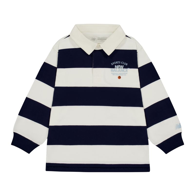 New Balance Polo Shirt SS25 Marine Blue Children Aged 3 7 Years Old 7DF13083-NV 110