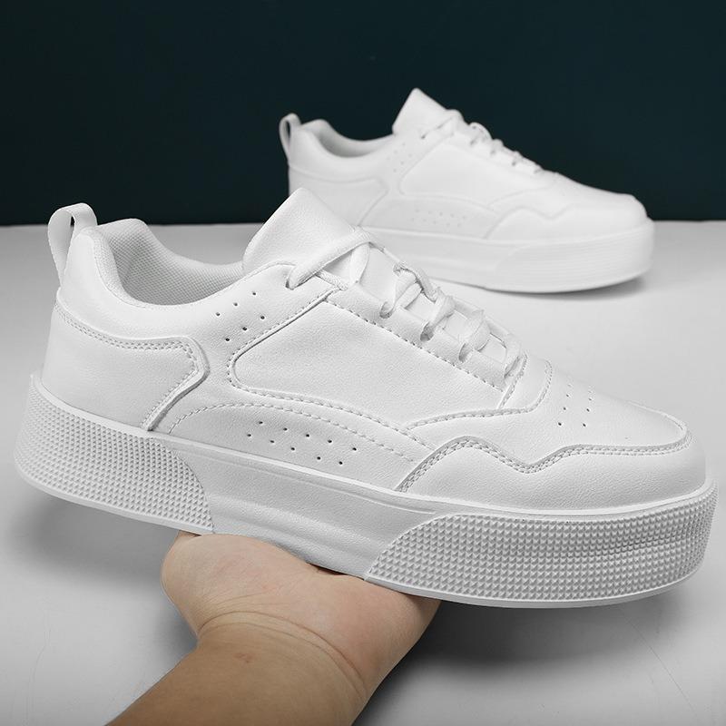 Autumn Men's Little White Shoes New Flat Bottom Casual Board Shoes Mens Breathable Low Top Lace Up Sports Shoes Man's Sneakers
