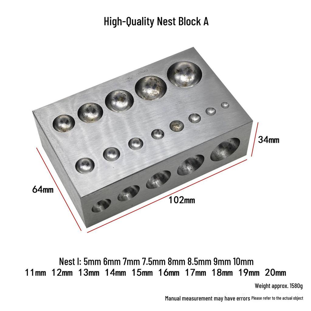 Stahl-Quadrat-Stanzwerkzeug zum Herstellen von Gold- und Silberringen sowie Glocken - DIY Sechsseitiger Eisenbohrsocket-Formblock