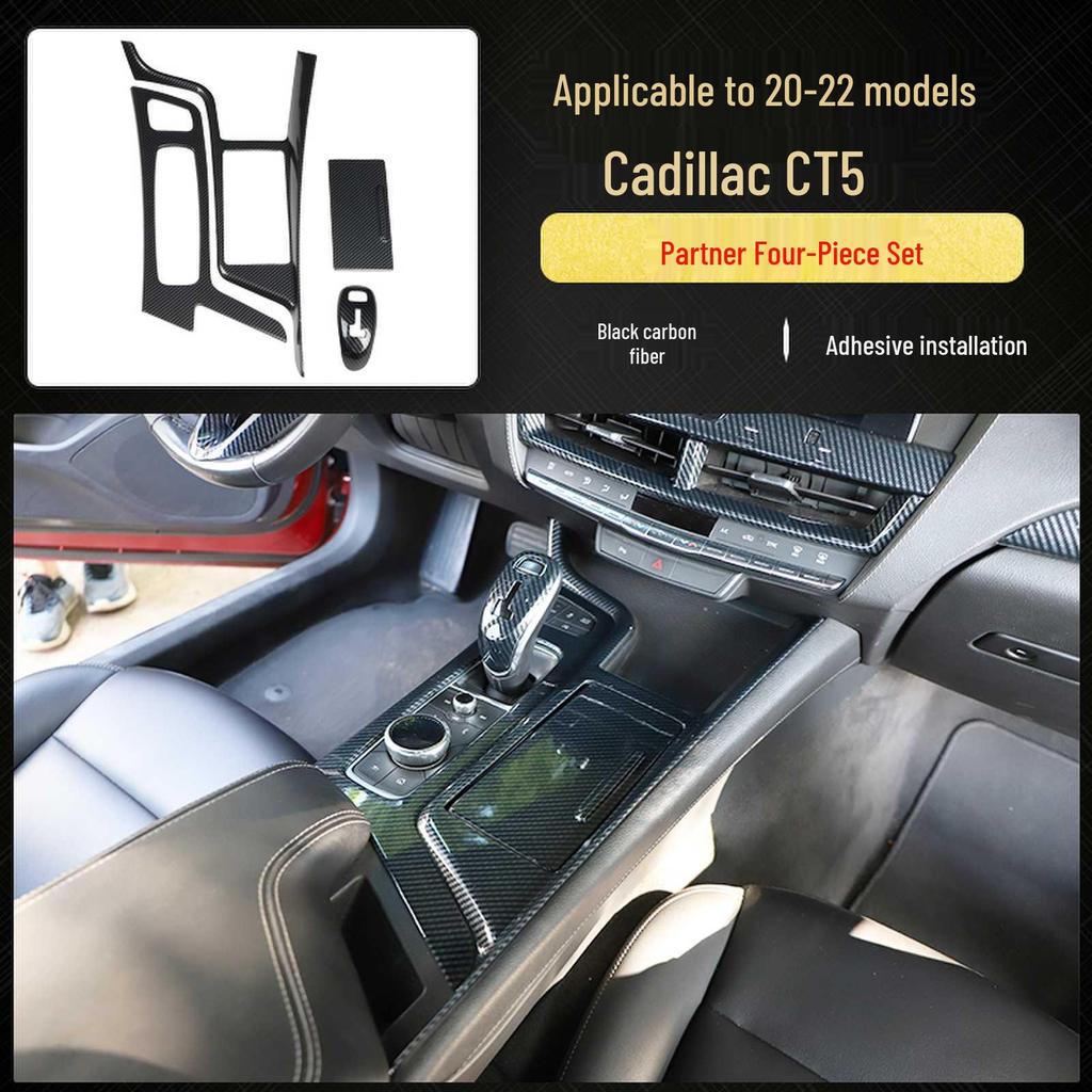 Cadillac CT5 (20-22) Carbon Fiber Interior Trim for Steering Wheel & Console