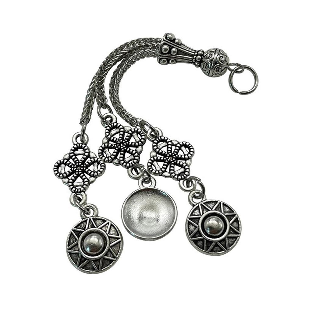 Vintage Metal Brushes Antique Silver Necklace Accessories Religious Jewelry Making Components DIY Bracelet Connectors