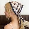 68cm Geometric Color Block Printed Hijab Spring and Summer Polyester Fiber Scarf for Women Fashionable and Versatile Shawl Hijab