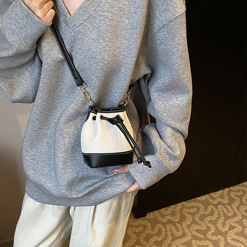 Cute Kids' Bucket Bag - Drawstring Mini Crossbody for Parent-Child with Creative Coin Purse
