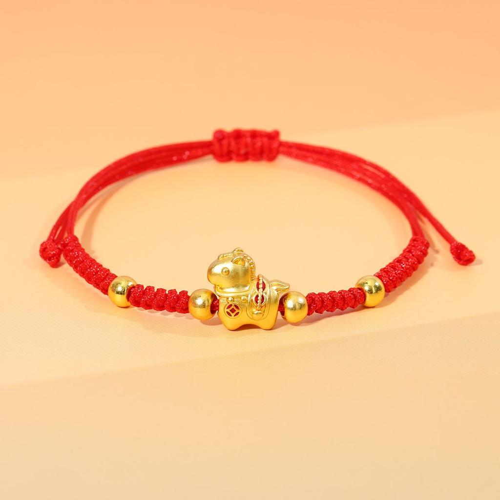 Year of the Horse Zodiac Bracelet - Red String Handmade Couples Charm for Men and Women, New Year Gift Jewelry