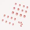 Nude transparent peach powder wearing nail finished fake nail nail nail patch nail patch removable nail soft nail