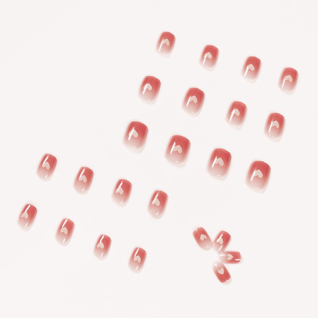 Nude transparent peach powder wearing nail finished fake nail nail nail patch nail patch removable nail soft nail