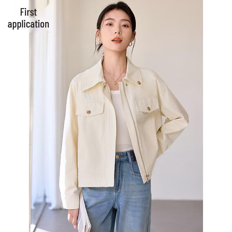 

Chushen Women s Classic Lapel Short Jacket L