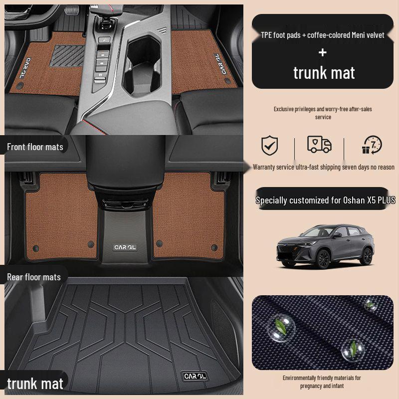 Changan Oshan X5 PLUS TPE Floor Mats & Trunk Mat (2023 Model)