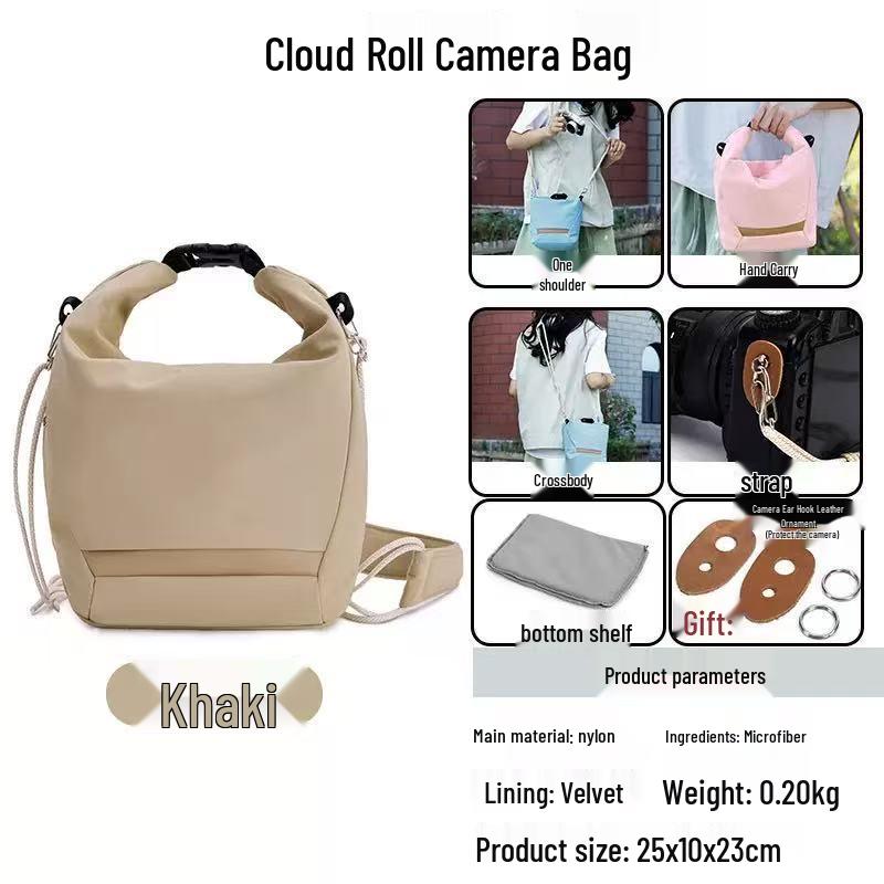 

Fujifilm Casual Cloud Camera Bag for DSLR & Lenses, Drawstring Design, Women s Outdoor Photography Storage.