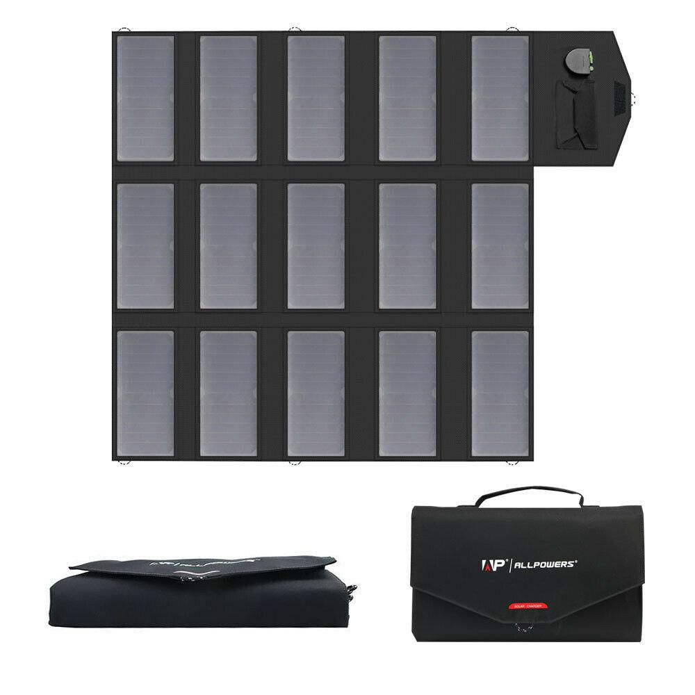 

ALLPOWERS 100W Foldable Solar Panel, Portable Solar Charger (Dual 5v USB with HighTechnology+18v DC Output) for Outdoor, Camping чёрный