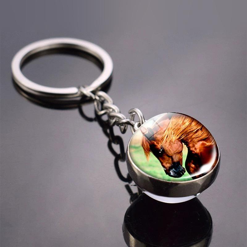 Glow In The Dark Horse Pendant Glowing Horse Stuff Luminous Horses Glass Ball Pendant Crazy Horse Lovers Gifts